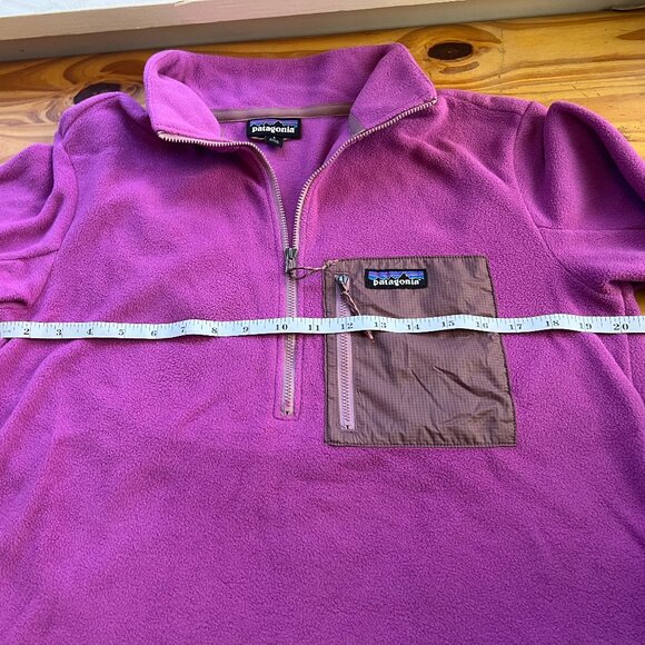 NWOT Patagonia Purple Fuchsia 1/4-Zip Fleece Pullover w/ Chest Pocket - Picture 8 of 14